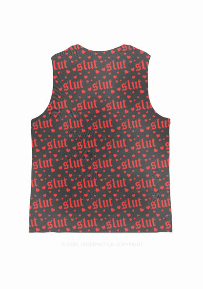 Black Slxt Y2K Mesh Muscle Tank Cherrykitten