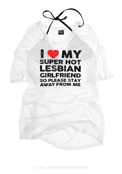 I Love My Hot GF Pride Y2K Sheer Boyfriend Tee Cherrykitten