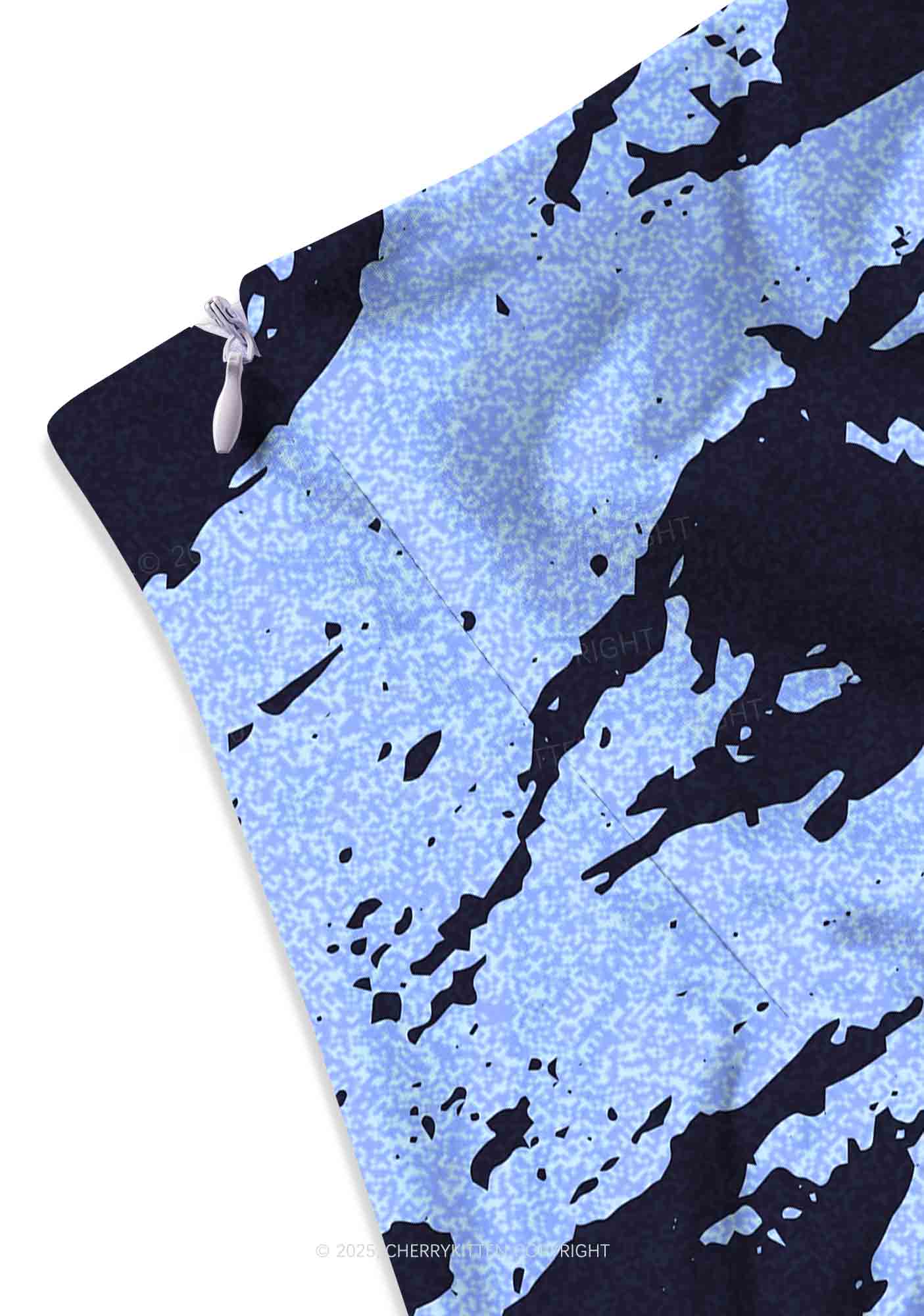 Eyes In The Blue Y2K Print Mini Skirt Cherrykitten