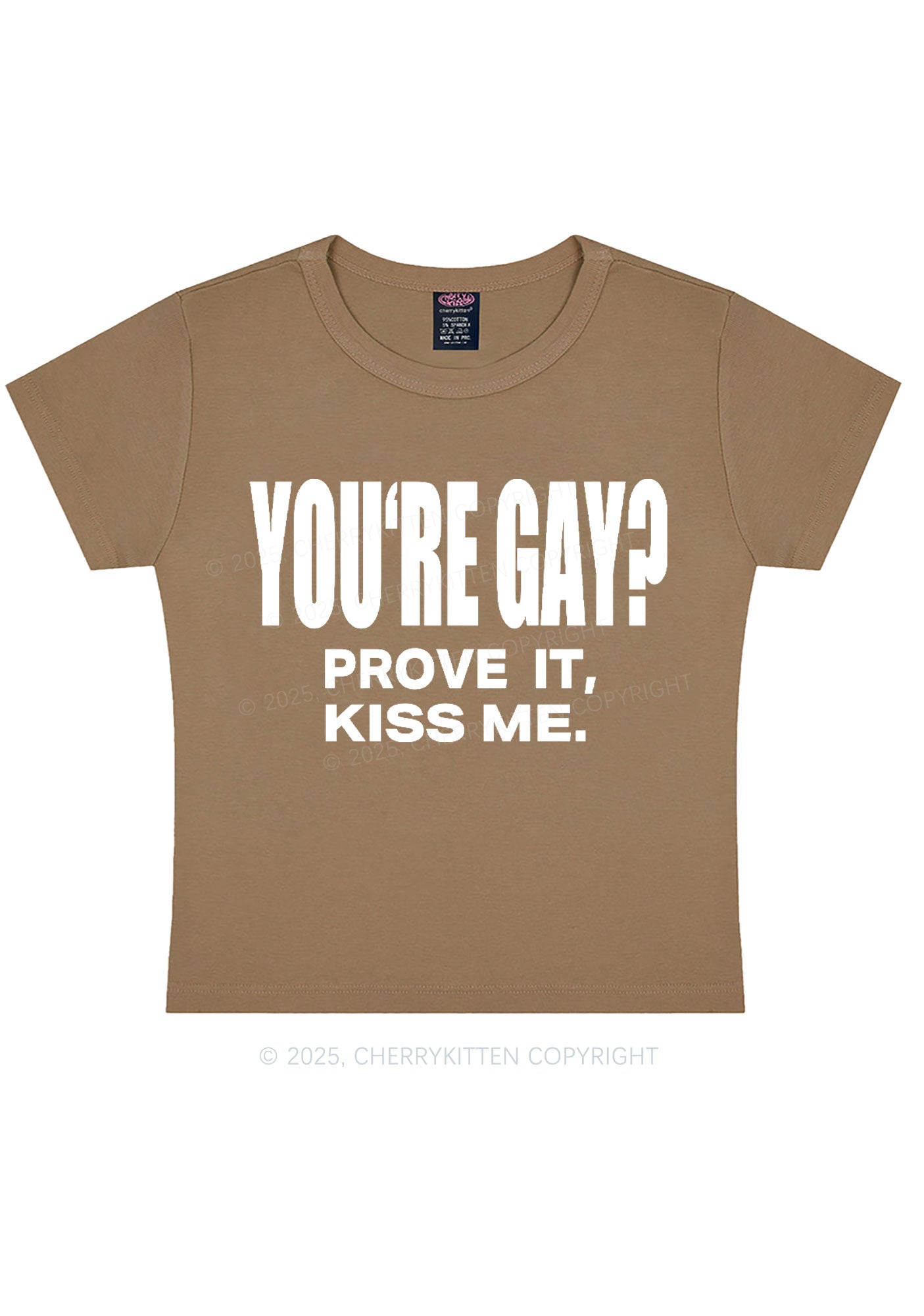 Prove It kiss Me Pride Y2K Baby Tee Cherrykitten