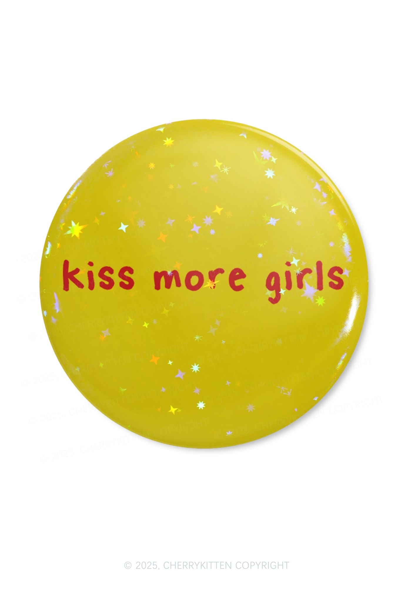 Kiss More Girls Pride 1Pc Y2K Pin Badge Cherrykitten