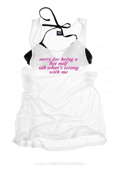 Sorry For Being A Hot Mxxf Y2K Sheer Boyfriend Tank Cherrykitten