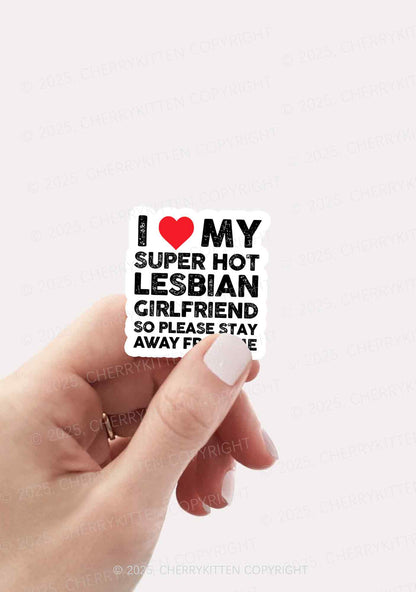 I Love My Hot GF Pride 1Pc Y2K Sticker Cherrykitten