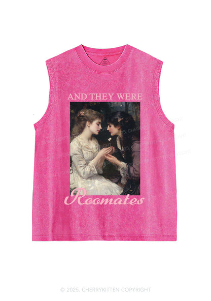 They Were Roomates Pride Y2K Washed Muscle Tank Cherrykitten