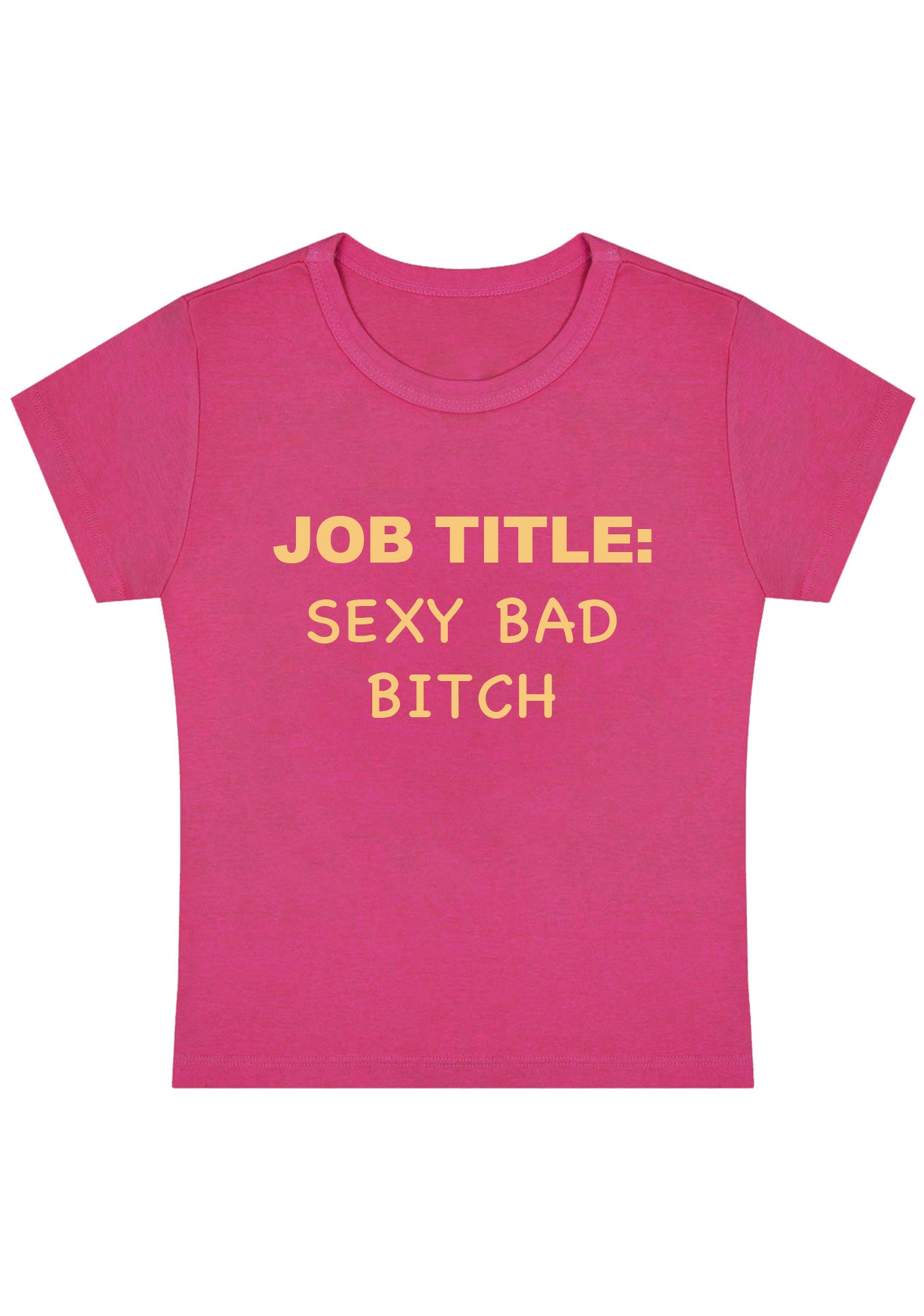 Job Title Sxxx Bad Bixch Y2K Baby Tee