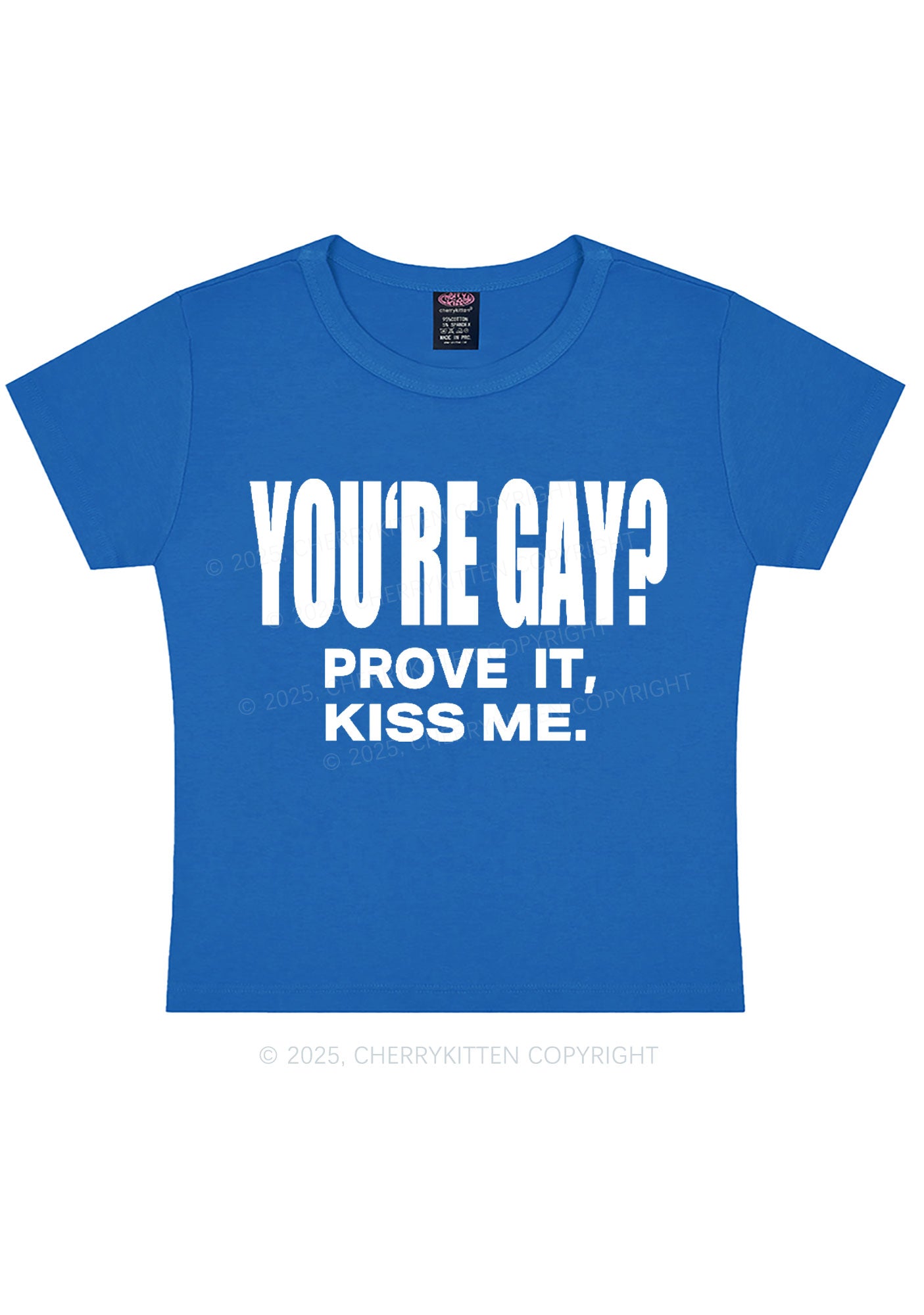 Prove It kiss Me Pride Y2K Baby Tee Cherrykitten