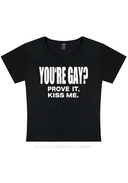 Prove It kiss Me Pride Y2K Baby Tee Cherrykitten