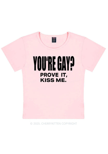 Prove It kiss Me Pride Y2K Baby Tee Cherrykitten