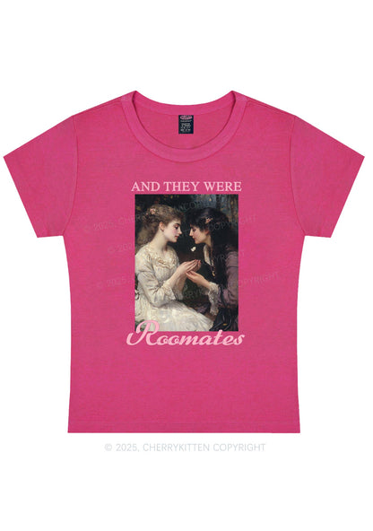 They Were Roomates Pride Y2K Baby Tee Cherrykitten