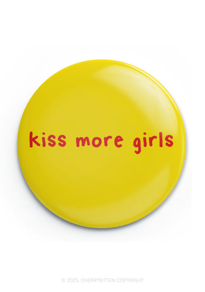 Kiss More Girls Pride 1Pc Y2K Pin Badge Cherrykitten