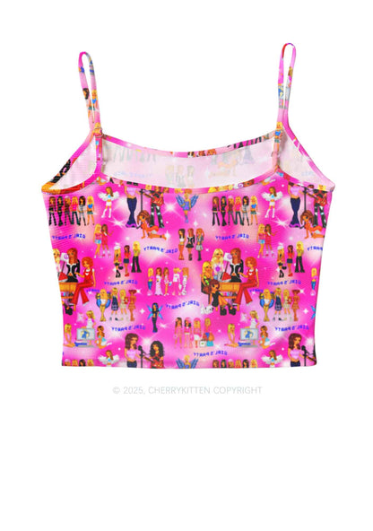 Girls Party Y2K Mesh Cami Tank Cherrykitten