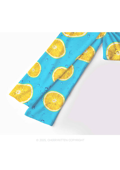 Yellow Lemon Y2K Mesh Long Sleeve Crop Top Cherrykitten