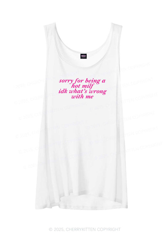 Sorry For Being A Hot Mxxf Y2K Sheer Boyfriend Tank Cherrykitten