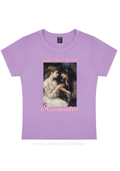 They Were Roomates Pride Y2K Baby Tee Cherrykitten