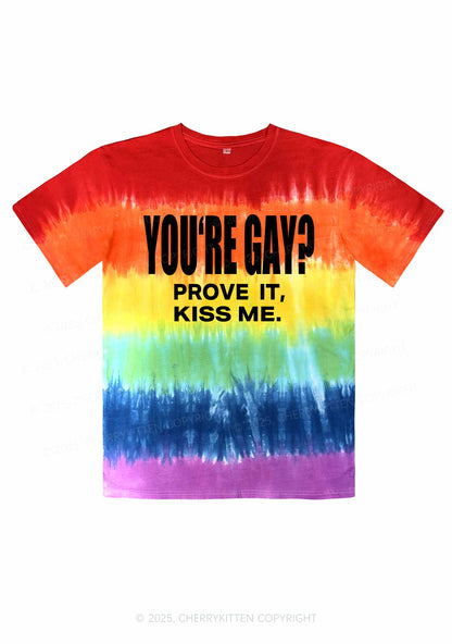 Prove It kiss Me Pride Y2K Tie Dye Shirts Cherrykitten