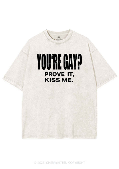 Prove It kiss Me Pride Y2K Shirts Washed Tee Cherrykitten