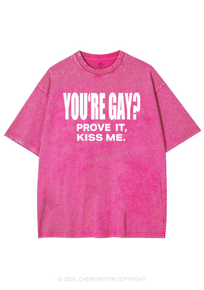 Prove It kiss Me Pride Y2K Shirts Washed Tee Cherrykitten