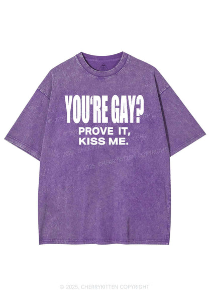 Prove It kiss Me Pride Y2K Shirts Washed Tee Cherrykitten
