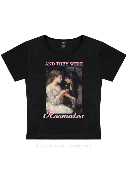 They Were Roomates Pride Y2K Baby Tee Cherrykitten