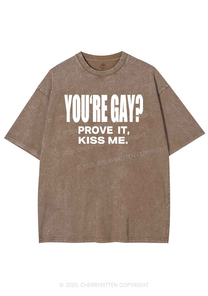 Prove It kiss Me Pride Y2K Shirts Washed Tee Cherrykitten