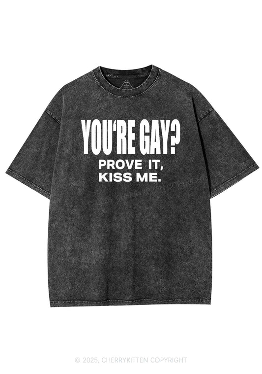 Prove It kiss Me Pride Y2K Shirts Washed Tee Cherrykitten