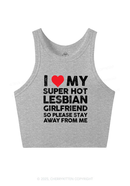I Love My Hot GF Pride Y2K Crop Tank Top Cherrykitten