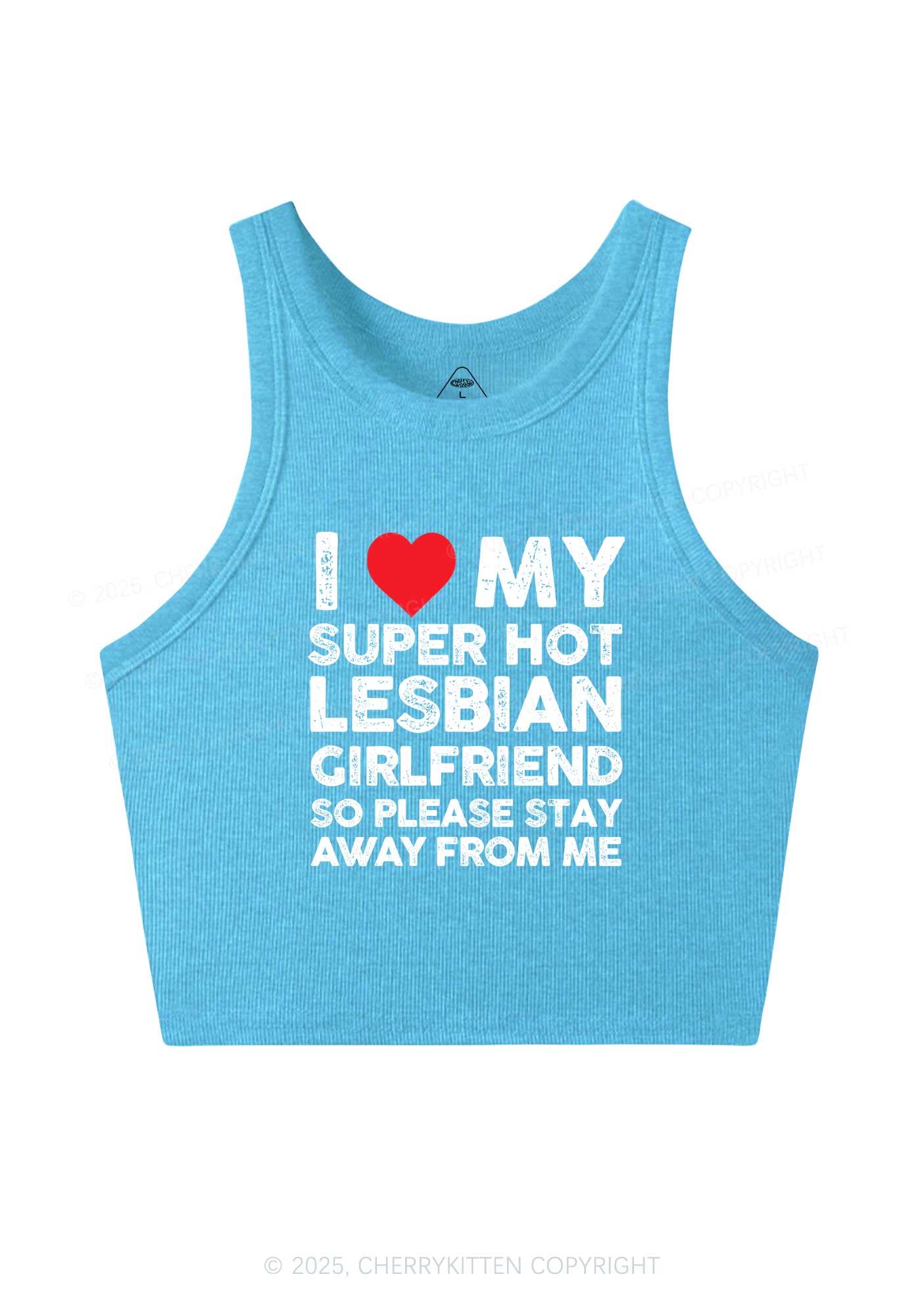 I Love My Hot GF Pride Y2K Crop Tank Top Cherrykitten