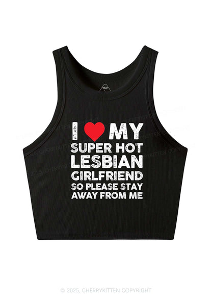 I Love My Hot GF Pride Y2K Crop Tank Top Cherrykitten