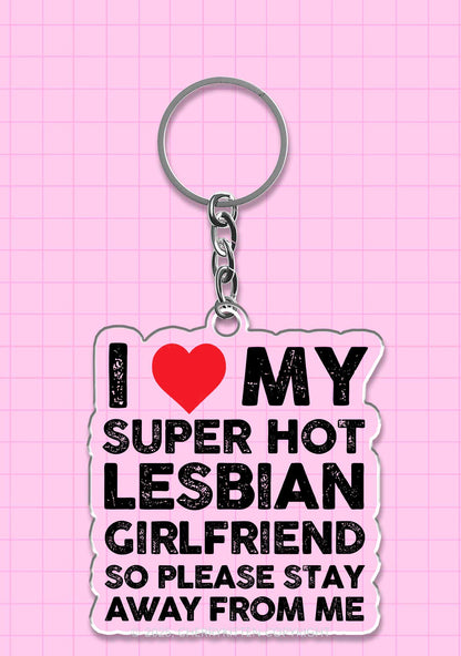 I Love My Hot GF Pride 1Pc Y2K Keychain Cherrykitten