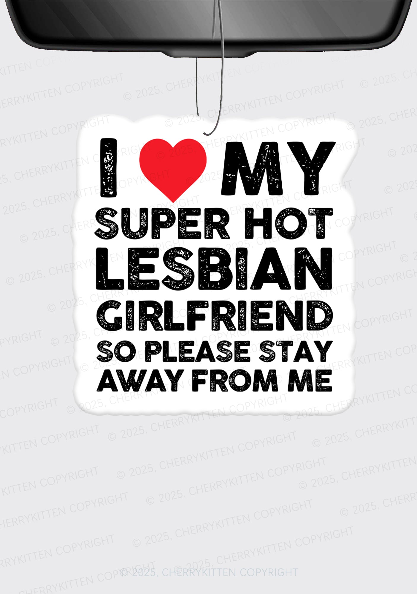 I Love My Hot GF Pride 1Pc Y2K Car Air Freshener Cherrykitten