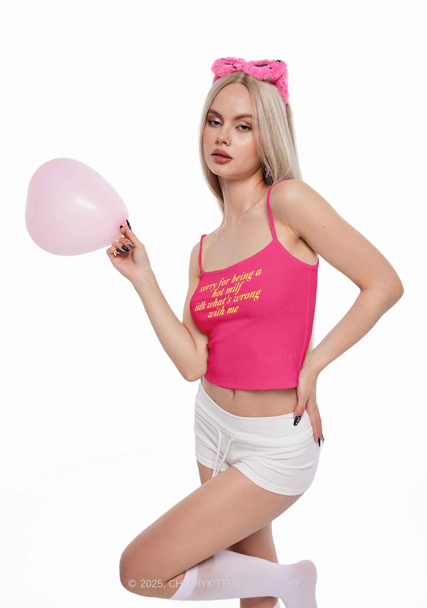 Sorry For Being A Hot Mxxf Y2K Spaghetti Strap Cami Cherrykitten