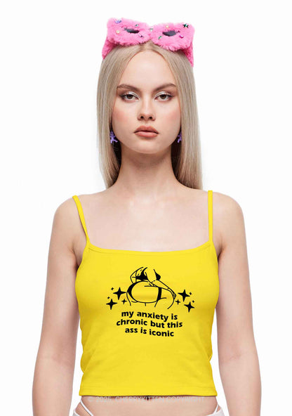 Anxiety Chronic Ass Iconic Y2K Spaghetti Strap Cami Cherrykitten