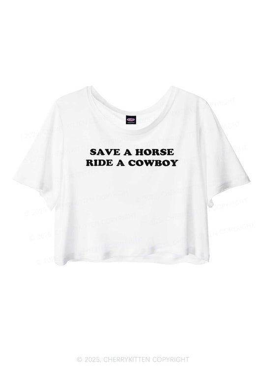 Save A Horse Y2K Sheer Crop Tee Cherrykitten