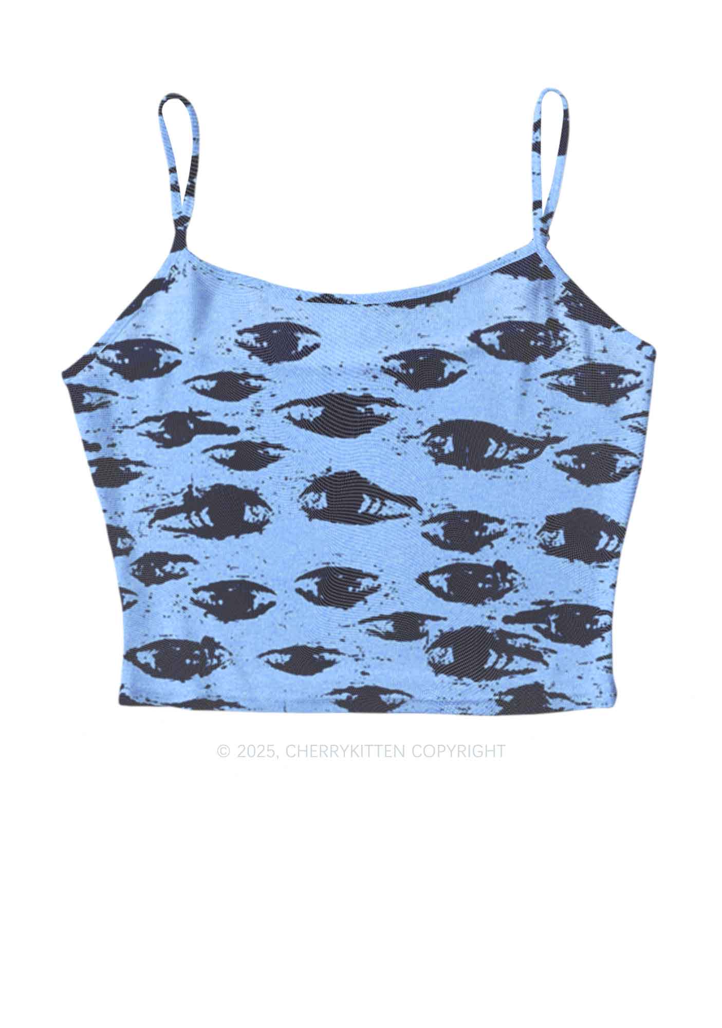 Eyes In The Blue Y2K Mesh Cami Tank Cherrykitten