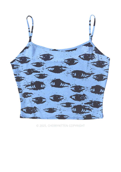 Eyes In The Blue Y2K Mesh Cami Tank Cherrykitten