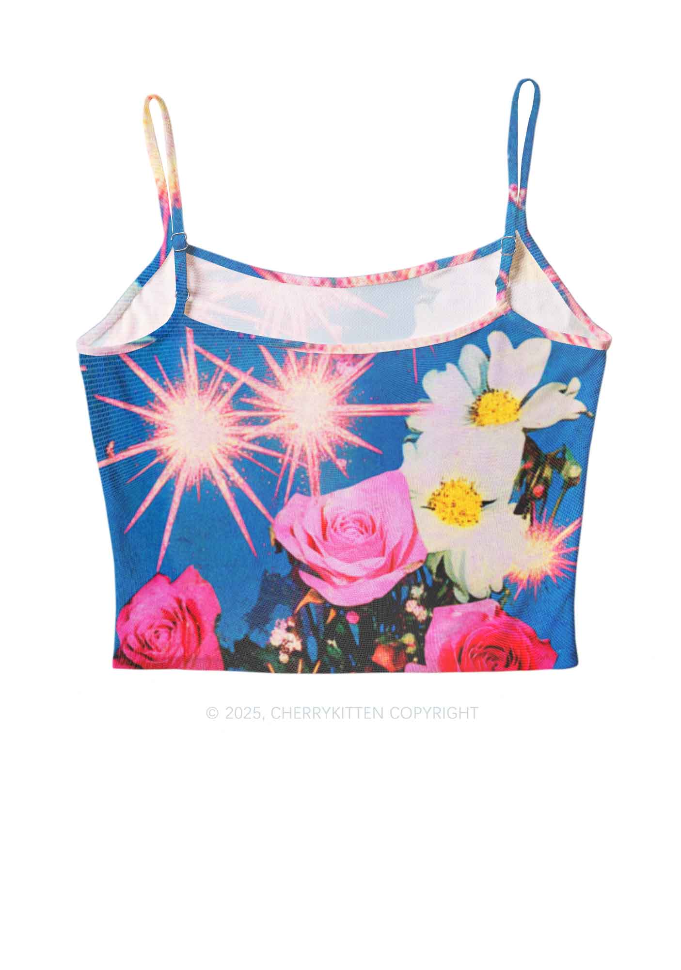 Blooming Flowers Y2K Mesh Cami Tank Cherrykitten