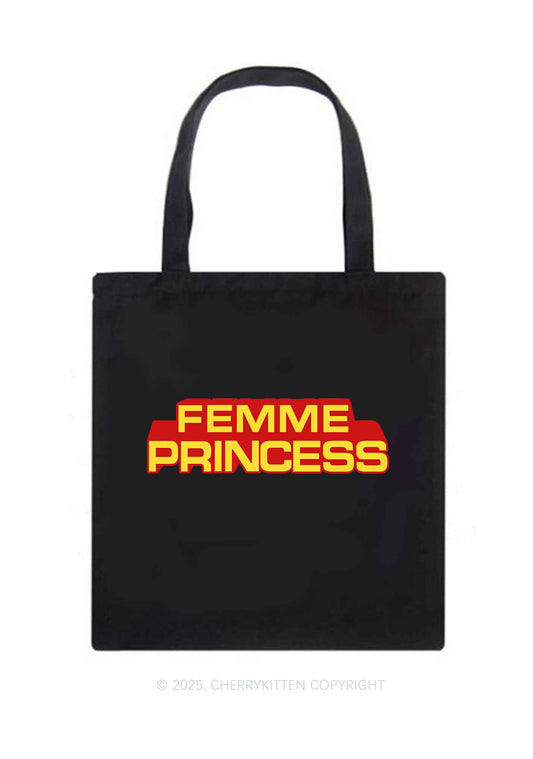 Femme Princess Pride Y2K Canvas Tote Bag Cherrykitten