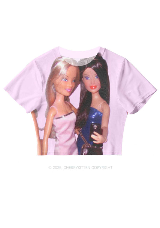 Princess Doll Y2K Mesh Crop Top Cherrykitten