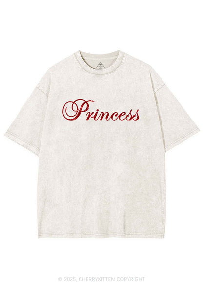 Glitter Princess Y2K Shirts Washed Tee Cherrykitten