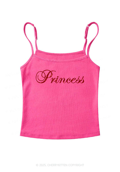 Glitter Princess Y2K Spaghetti Strap Cami Cherrykitten