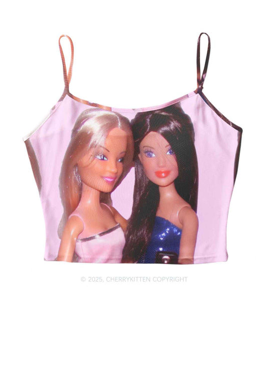 Princess Doll Y2K Mesh Cami Tank Cherrykitten