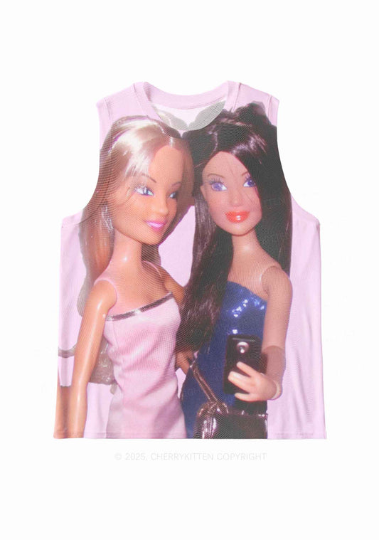 Princess Doll Y2K Mesh Muscle Tank Cherrykitten