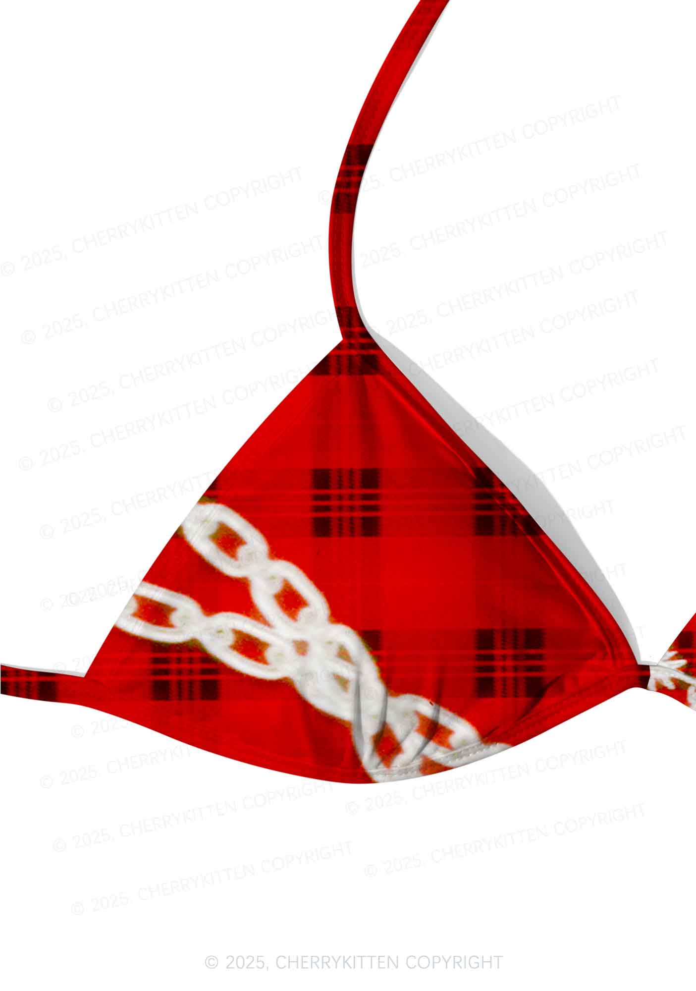 Star Chain Black Pattern Y2K Print Bikini Set Cherrykitten