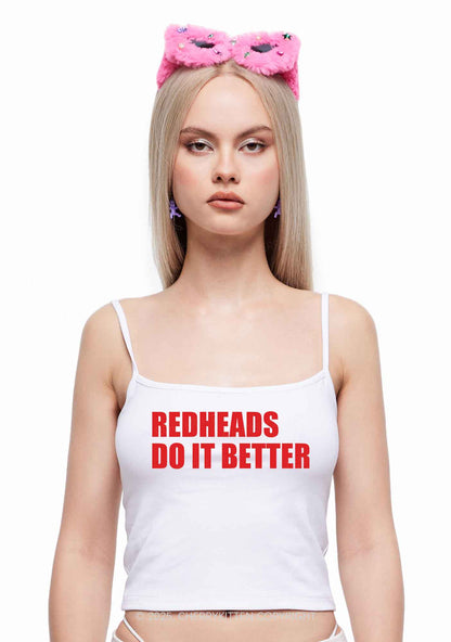 Redheads Do It Better Y2K Spaghetti Strap Cami Cherrykitten