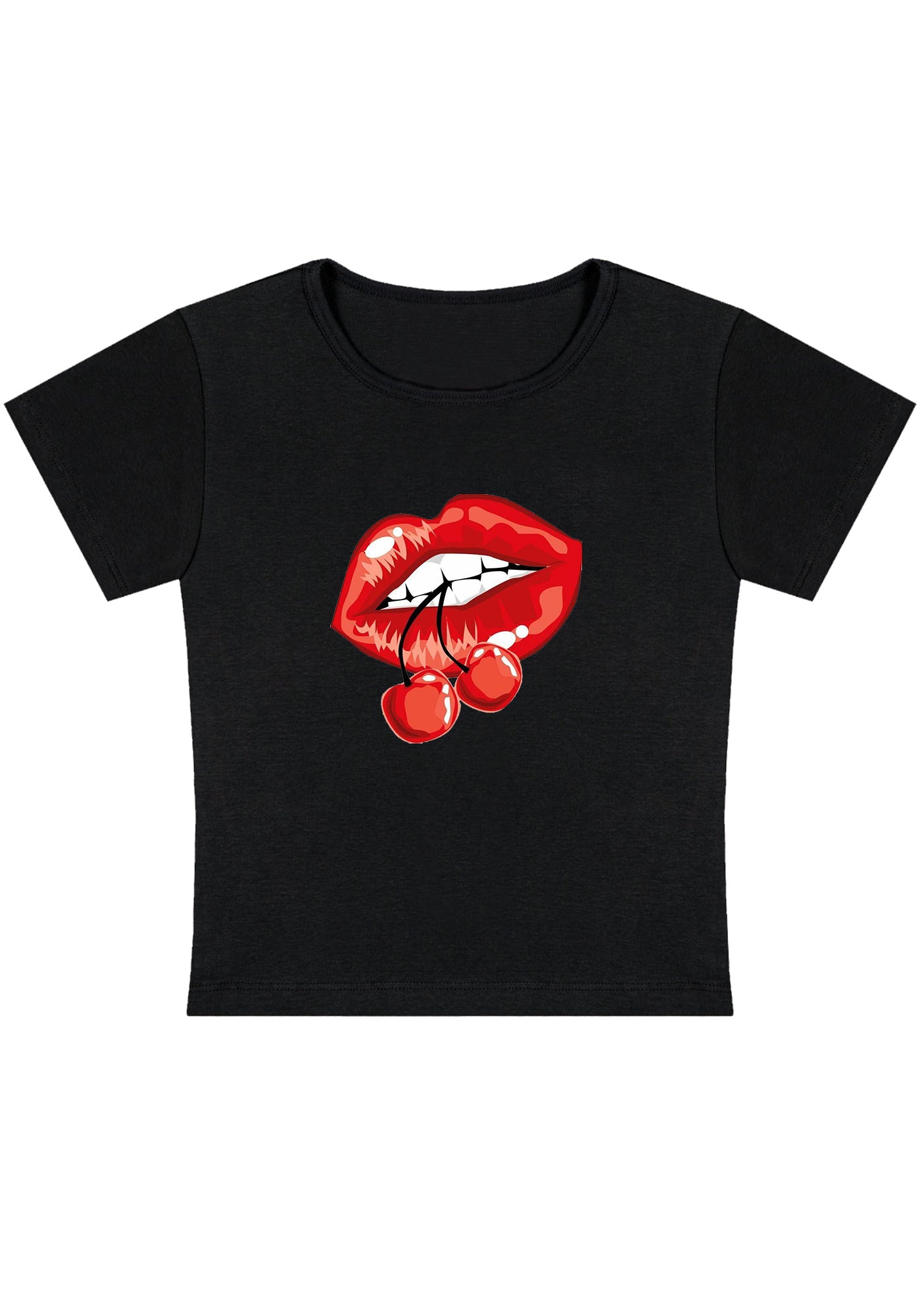 Cherry Lips Y2K Baby Tee