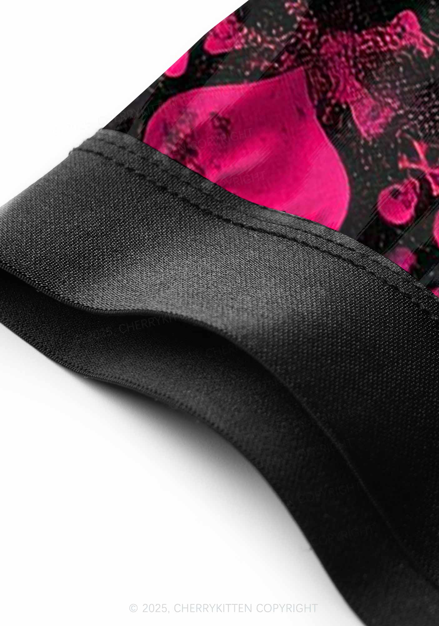 Skeleton Pink Love Valentine's Day Y2K Print Couples Boxer Thong Set Cherrykitten