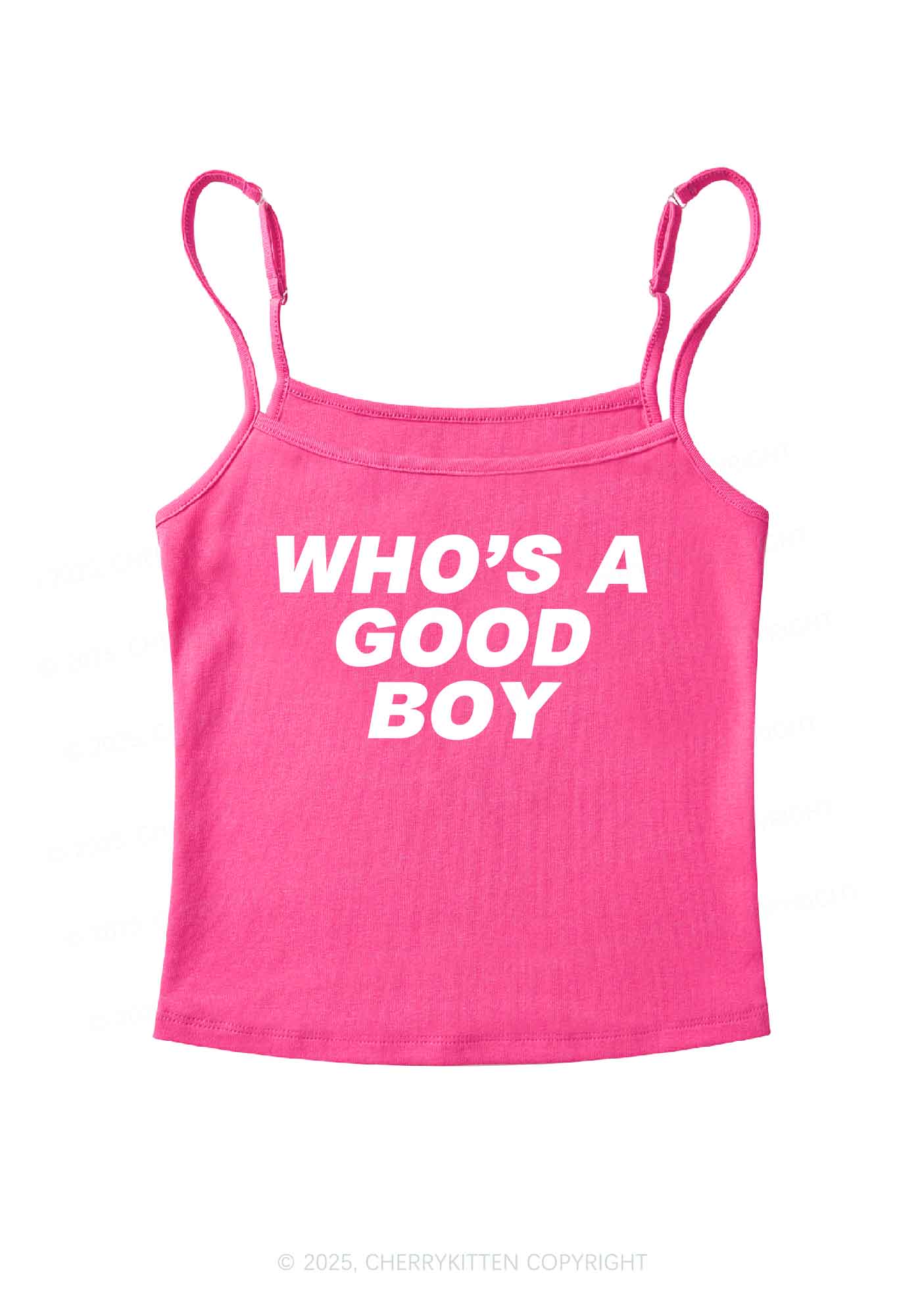 Who's A Good Boy Y2K Spaghetti Strap Cami Cherrykitten