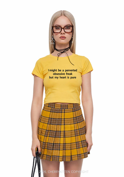 I Might Be A Perverted Obsessive Freak Y2K Baby Tee Cherrykitten