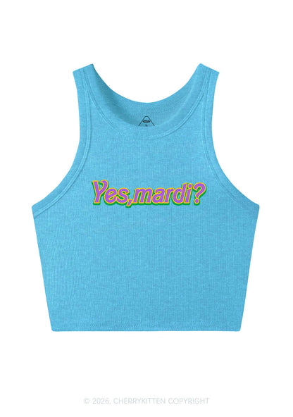 Yes Mardi Y2K Crop Tank Top Cherrykitten