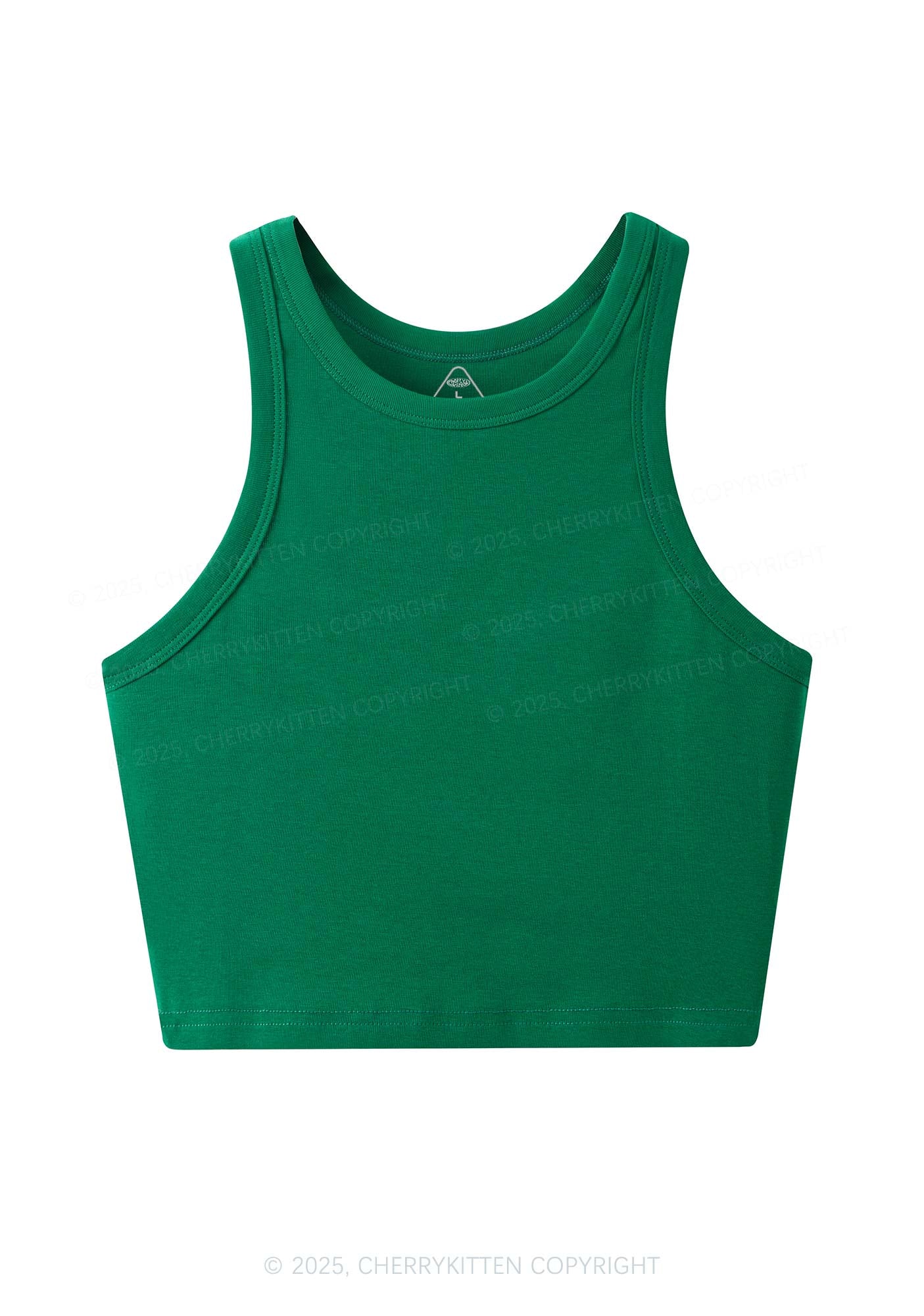 Plain Y2K Crop Tank Top Cherrykitten